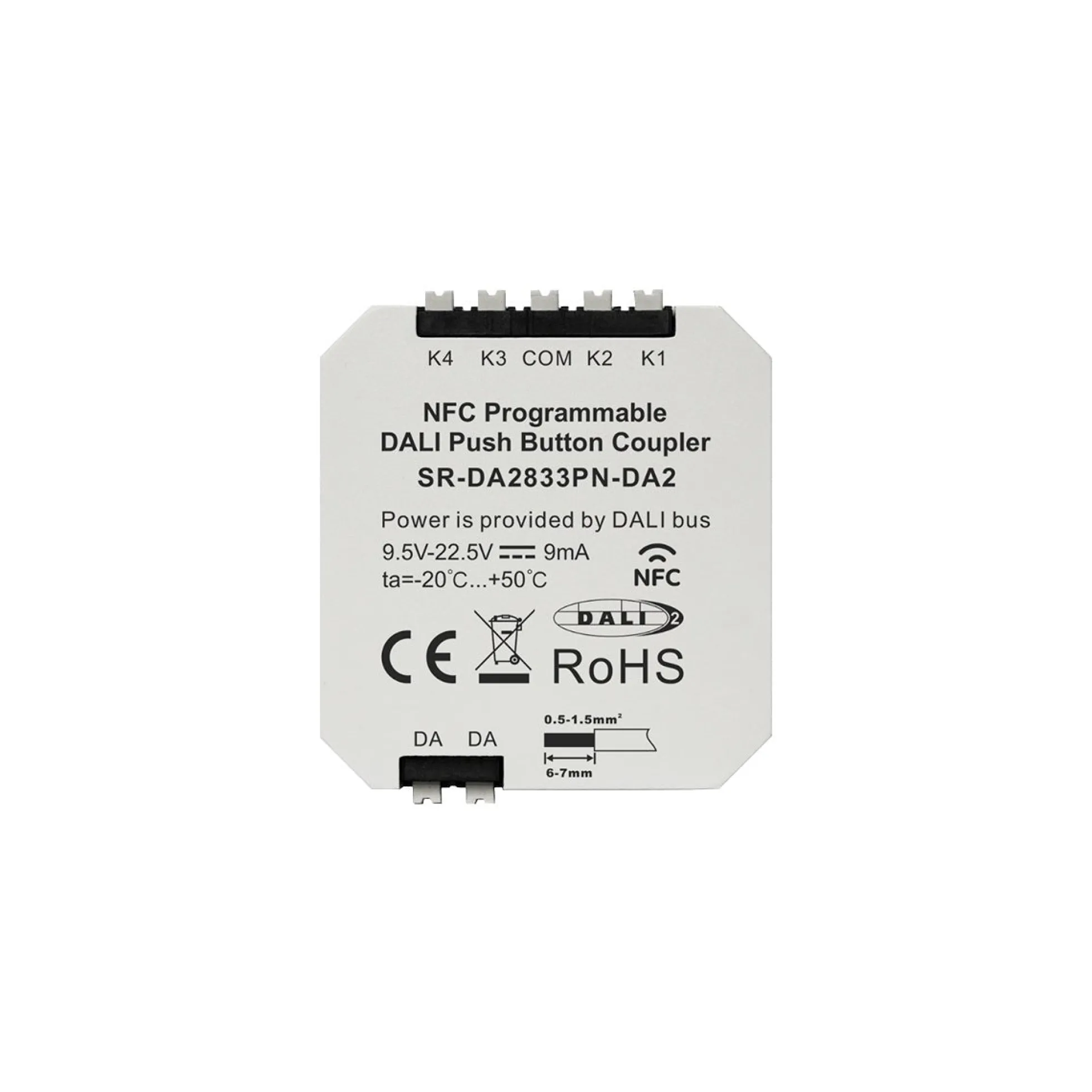 Acoplador DALI-2 - NFC programable - 4 pulsadores