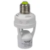 Adaptador para bombilla LED E27 con sensor de movimiento PIR 360º IP20