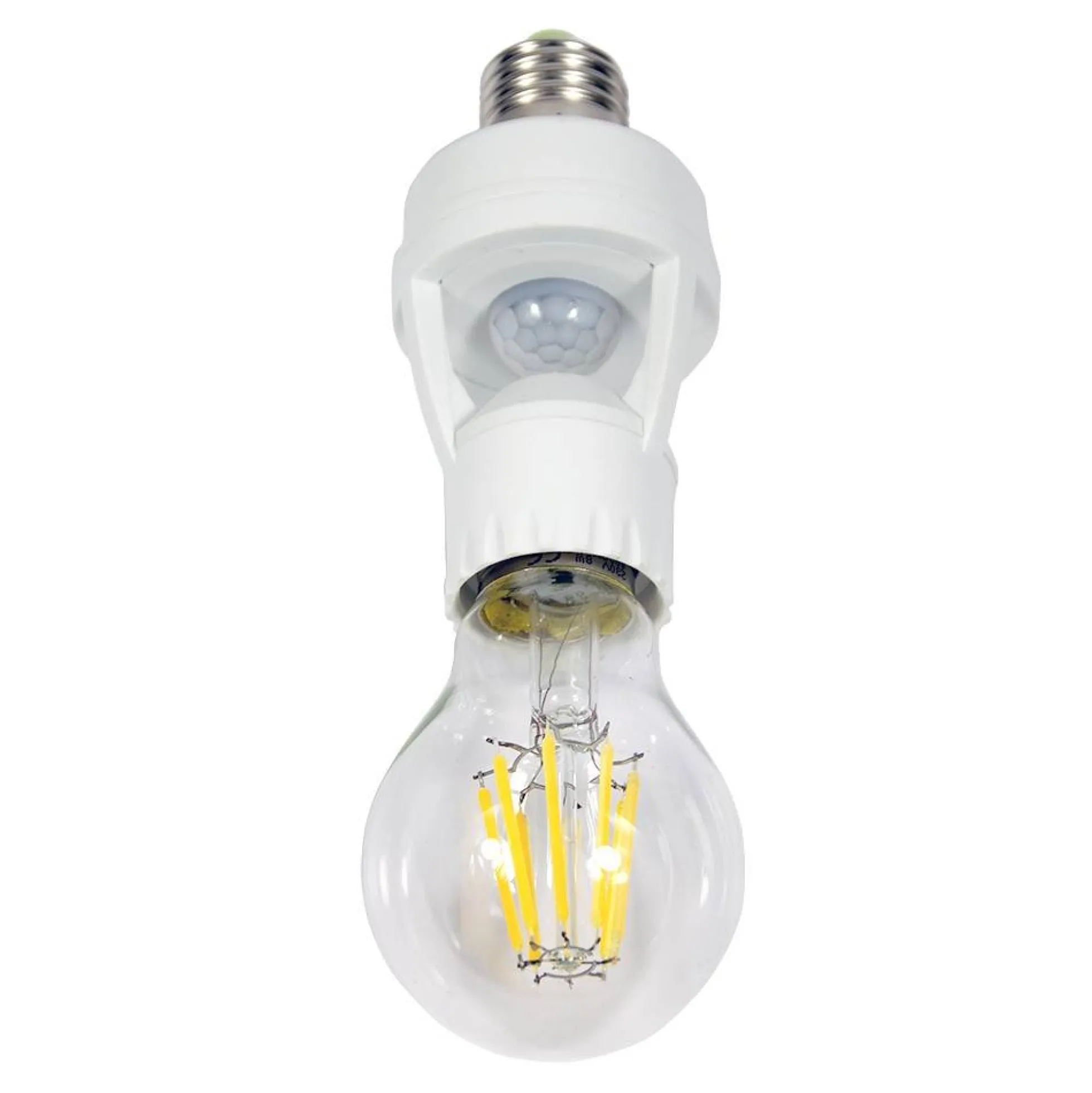 Adaptador para bombilla LED E27 con sensor de movimiento PIR 360º IP20