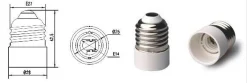 Adaptador rosca E27 a rosca E14