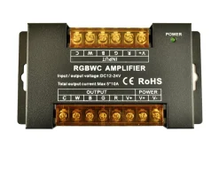 Amplificador de señal / Repetidor RGB + CCT 12/24V-DC - 10A/Canal - Alta velocidad