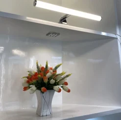 Aplique de baño tubular opal - 3 tipos de fijación - 6W - 540Lm - IP44 - 40cm