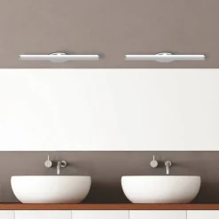 Aplique de baño tubular opal - 3 tipos de fijación - 6W - 540Lm - IP44 - 40cm