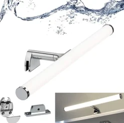 Aplique de baño tubular opal - 3 tipos de fijación - 6W - 540Lm - IP44 - 40cm