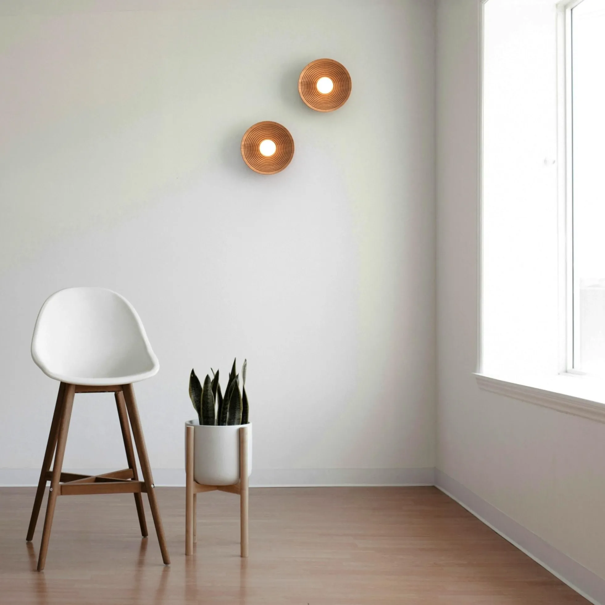 Aplique de diseño en madera "RIANNE" - G9 - Ø28cm