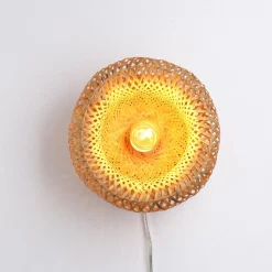 Aplique de mimbre con enchufe "Round"