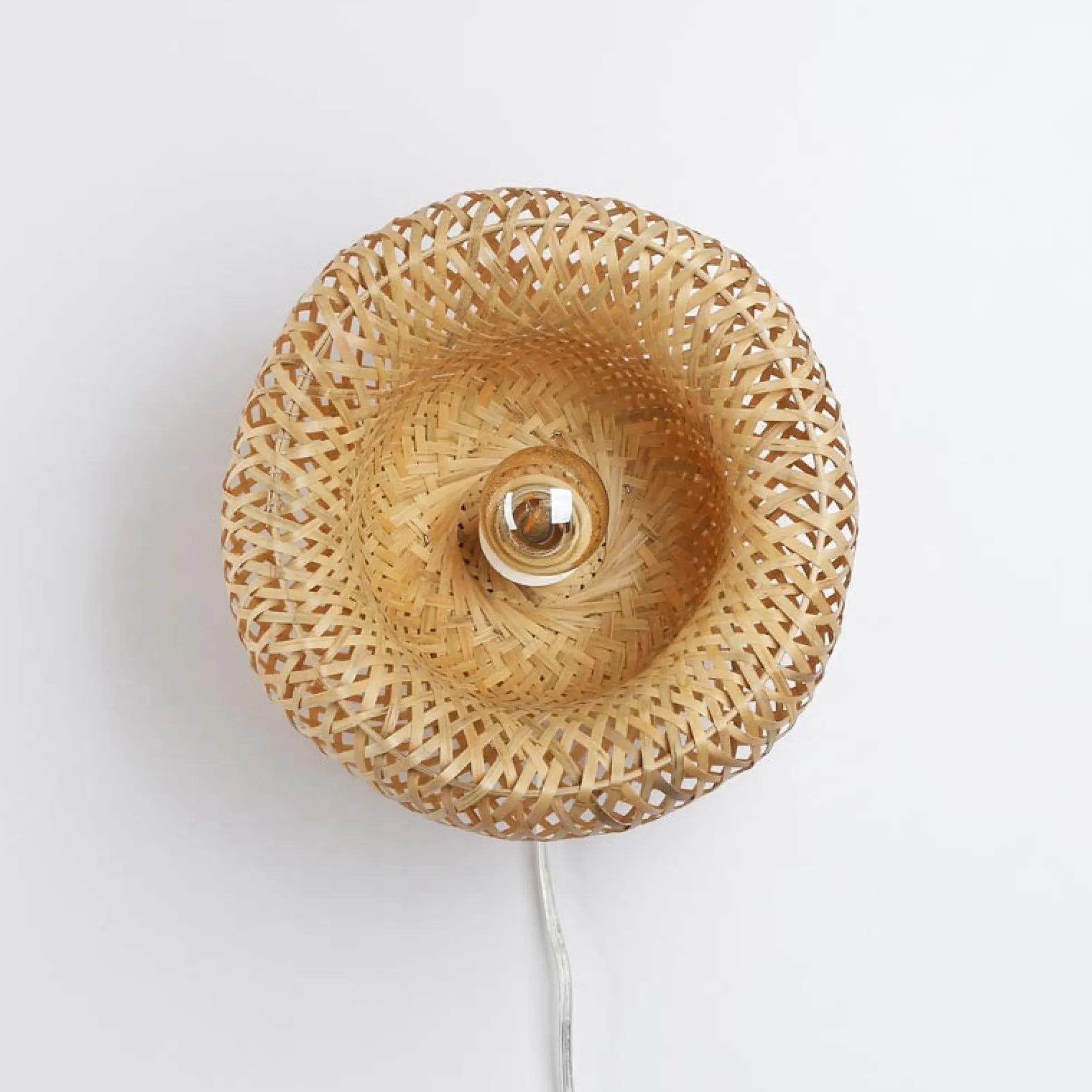 Aplique de mimbre con enchufe "Round"