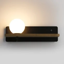 Aplique de pared bola cristal con puerto USB "Nonna" - G9