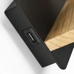 Aplique de pared bola cristal con puerto USB 