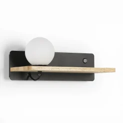 Aplique de pared bola cristal con puerto USB 