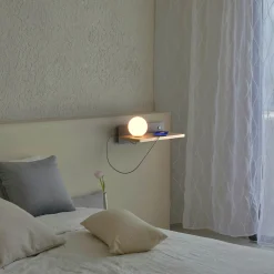 Aplique de pared bola cristal con puerto USB 