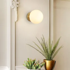Aplique de pared bola cristal