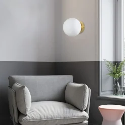 Aplique de pared bola cristal