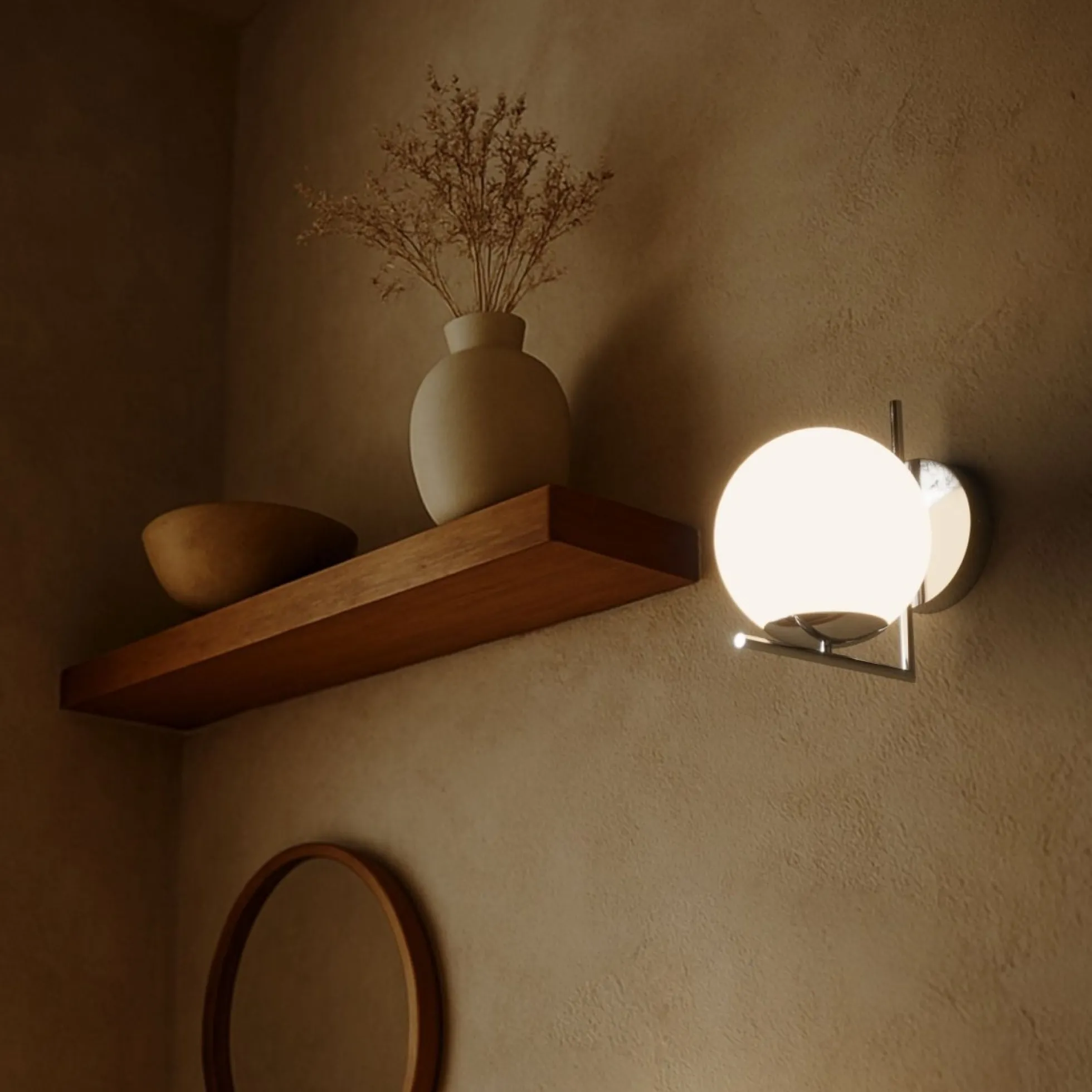 Aplique de pared bola cristal "Margaret"