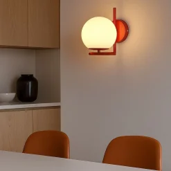 Aplique de pared bola cristal