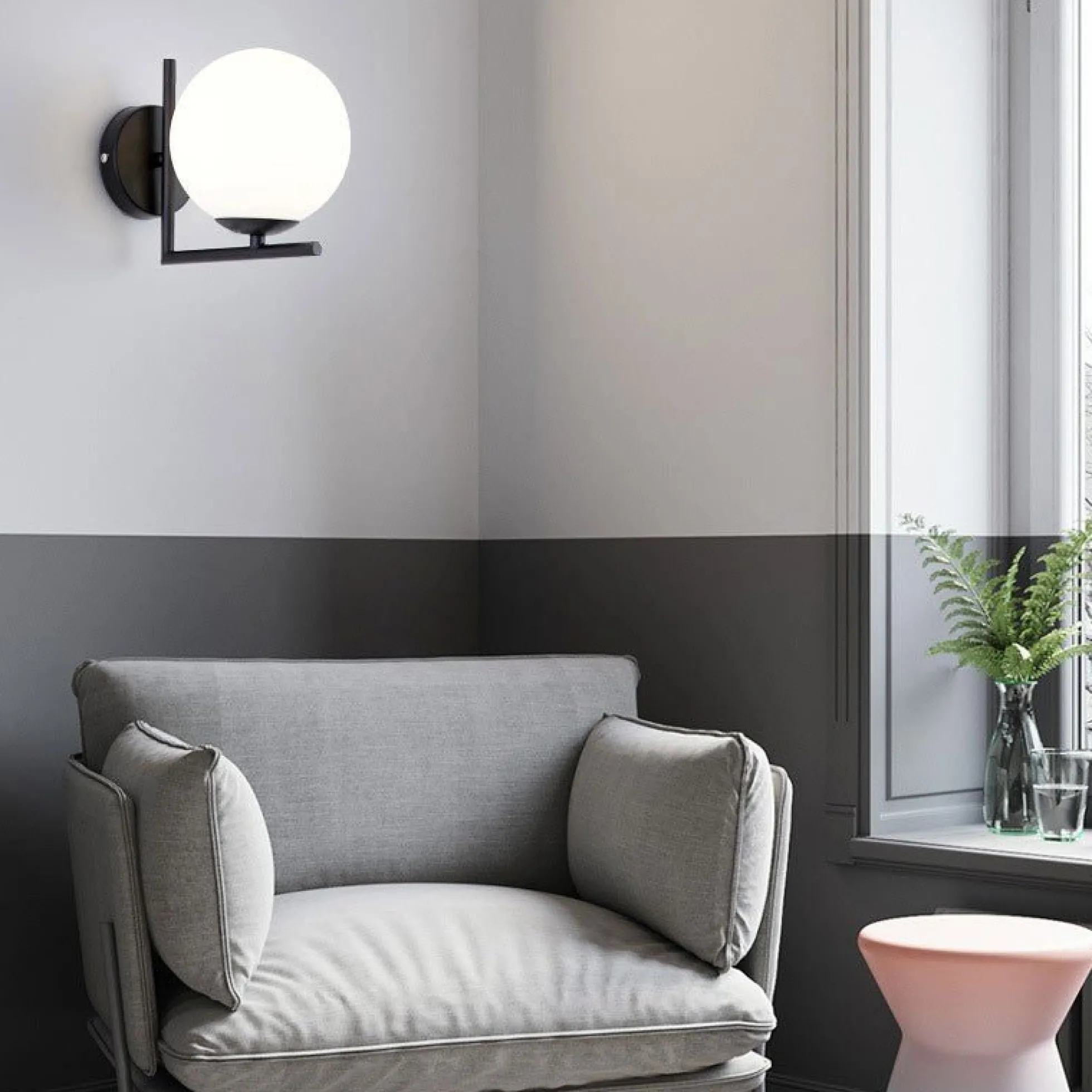 Aplique de pared bola cristal "Margaret"