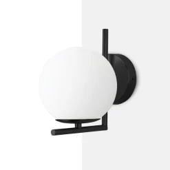 Aplique de pared bola cristal
