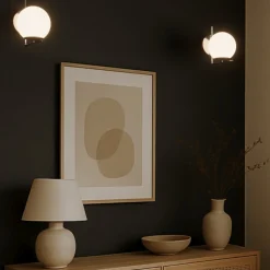Aplique de pared bola cristal