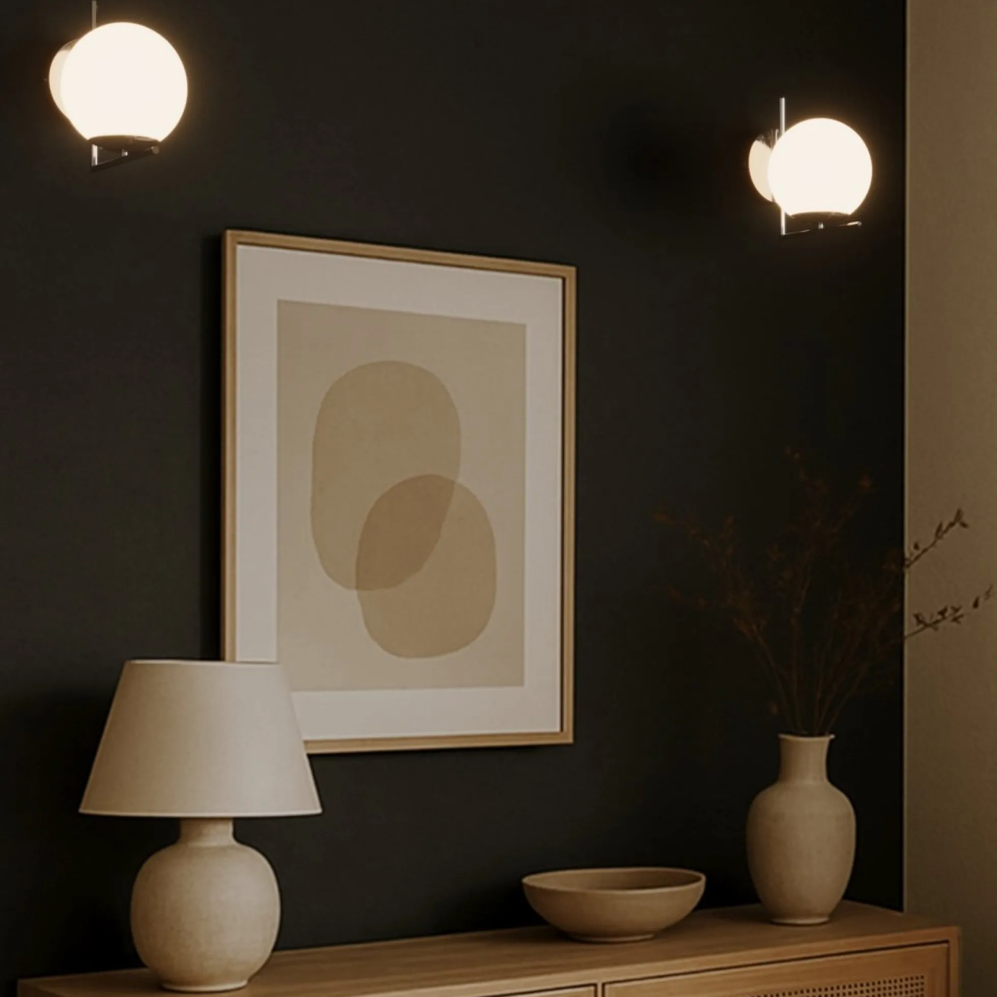 Aplique de pared bola cristal "Margaret"