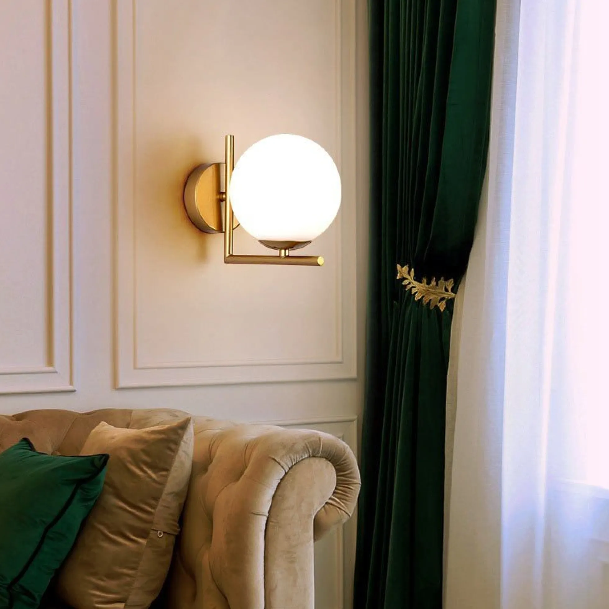 Aplique de pared bola cristal "Margaret"