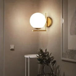 Aplique de pared bola cristal