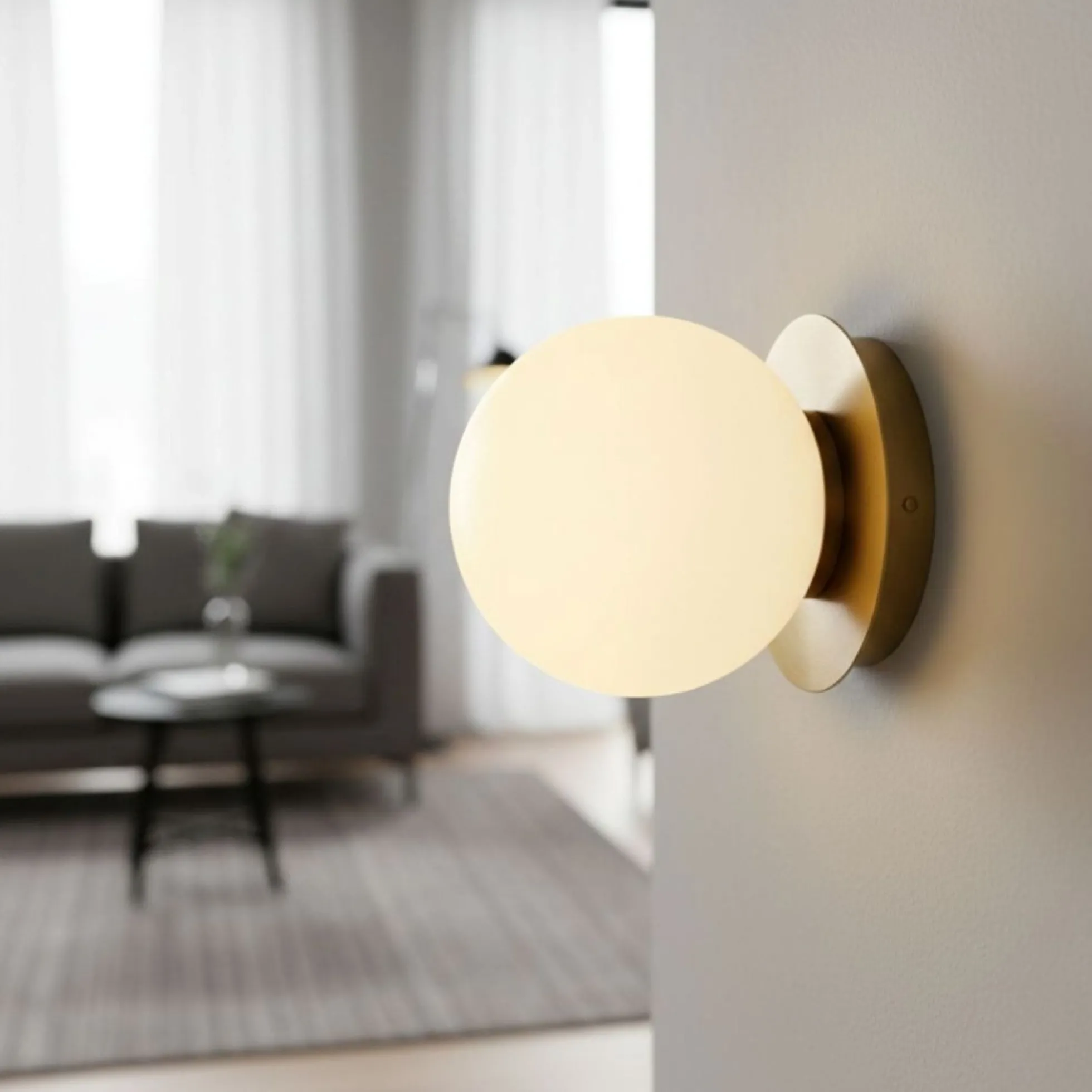 Aplique de pared bola cristal "ARCE" - E27 - Ø 15cm