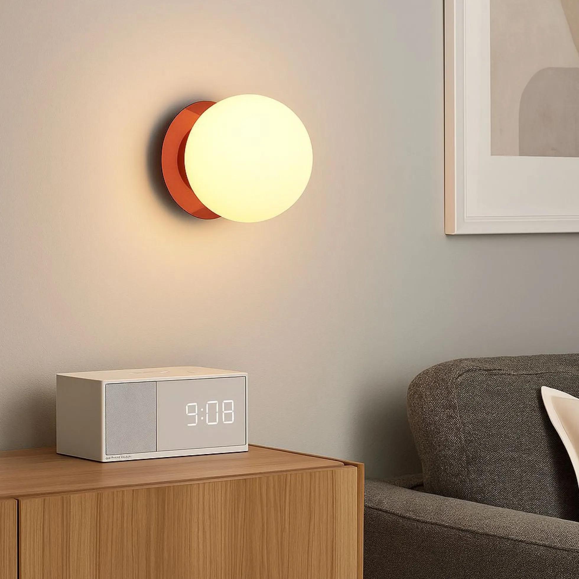 Aplique de pared bola cristal "ARCE" - E27 - Ø 15cm