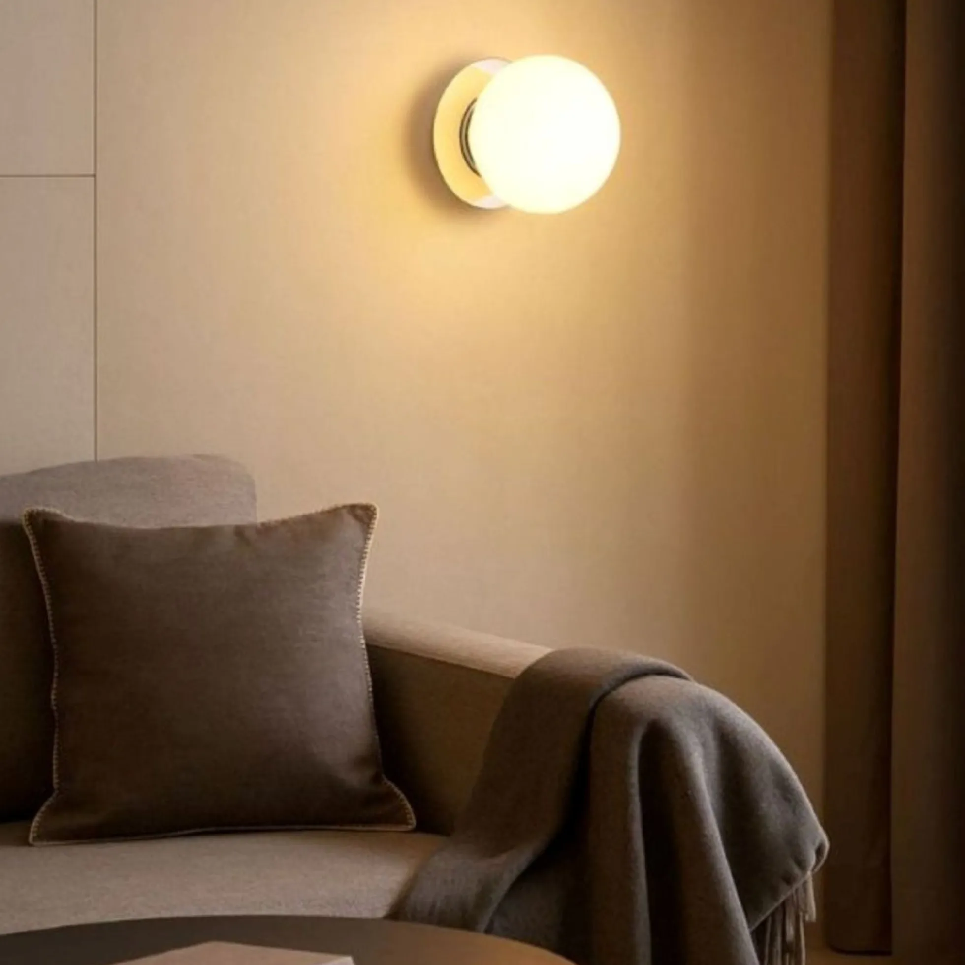 Aplique de pared bola cristal "ARCE" - E27 - Ø 15cm