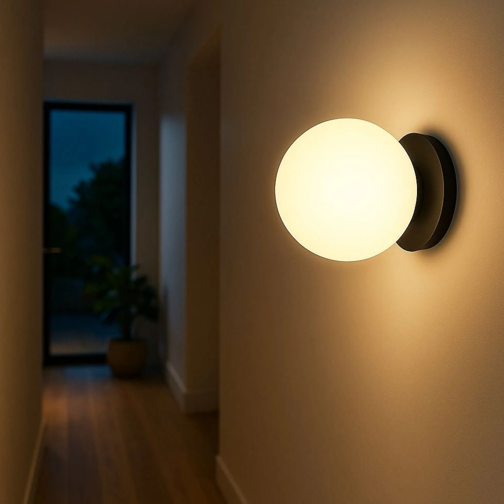 Aplique de pared bola cristal "ARCE" - E27 - Ø 15cm