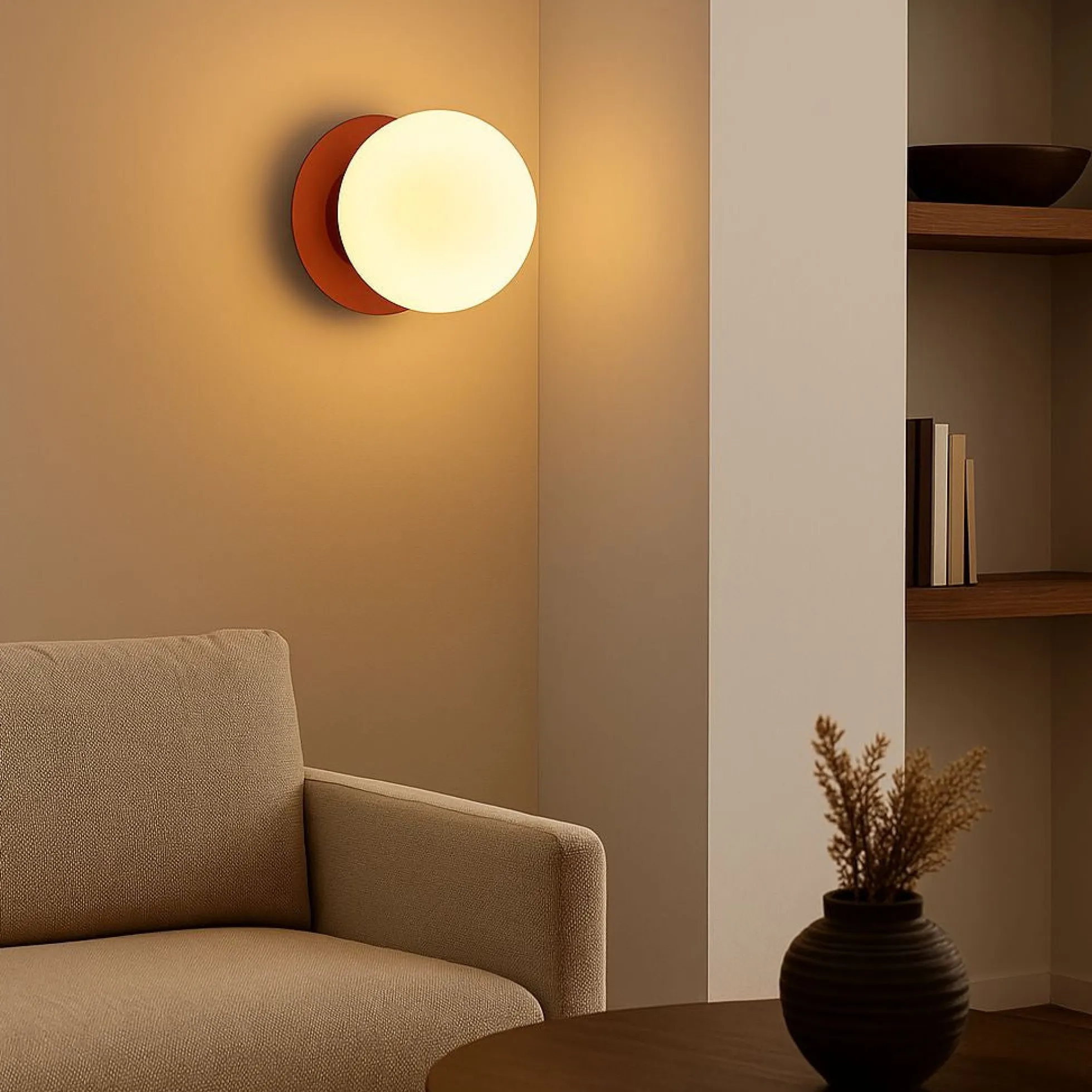 Aplique de pared bola cristal "ARCE" - E27 - Ø 15cm