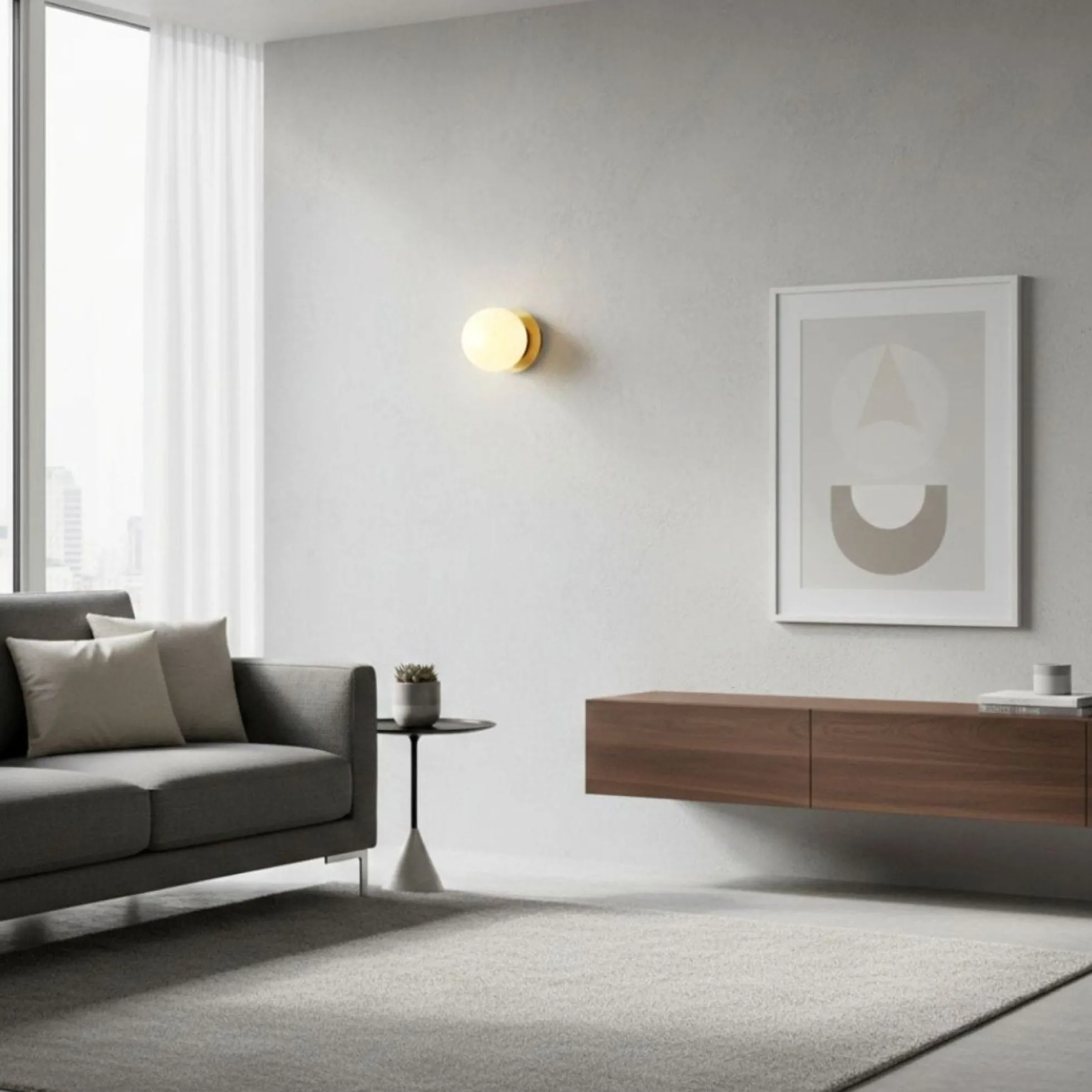Aplique de pared bola cristal "ARCE" - E27 - Ø 15cm
