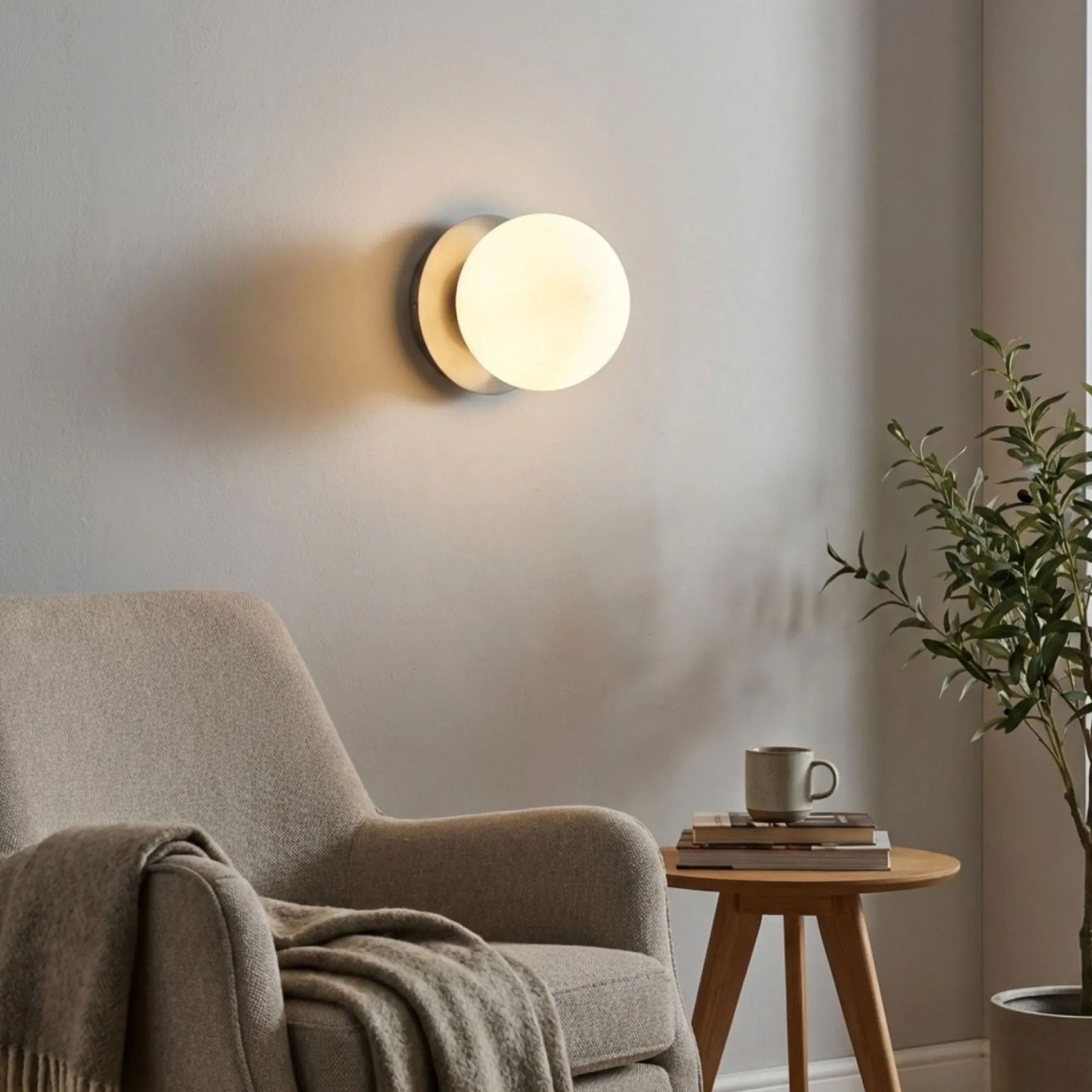 Aplique de pared bola cristal "ARCE" - E27 - Ø 15cm