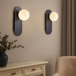 Aplique de pared bola cristal