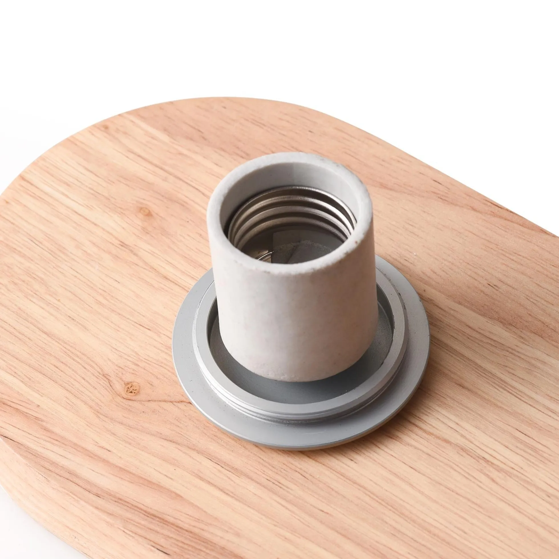 Aplique de pared bola cristal "SOMA" con interruptor - E27 - Madera
