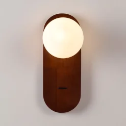 Aplique de pared bola cristal