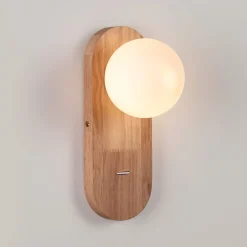 Aplique de pared bola cristal