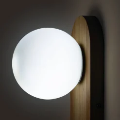 Aplique de pared bola cristal