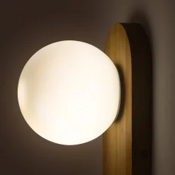 Aplique de pared bola cristal