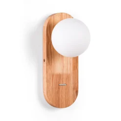 Aplique de pared bola cristal