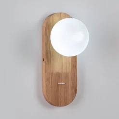 Aplique de pared bola cristal
