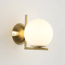 Aplique de pared bola cristal