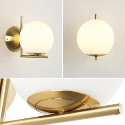 Aplique de pared bola cristal