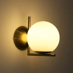 Aplique de pared bola cristal