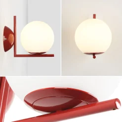 Aplique de pared bola cristal