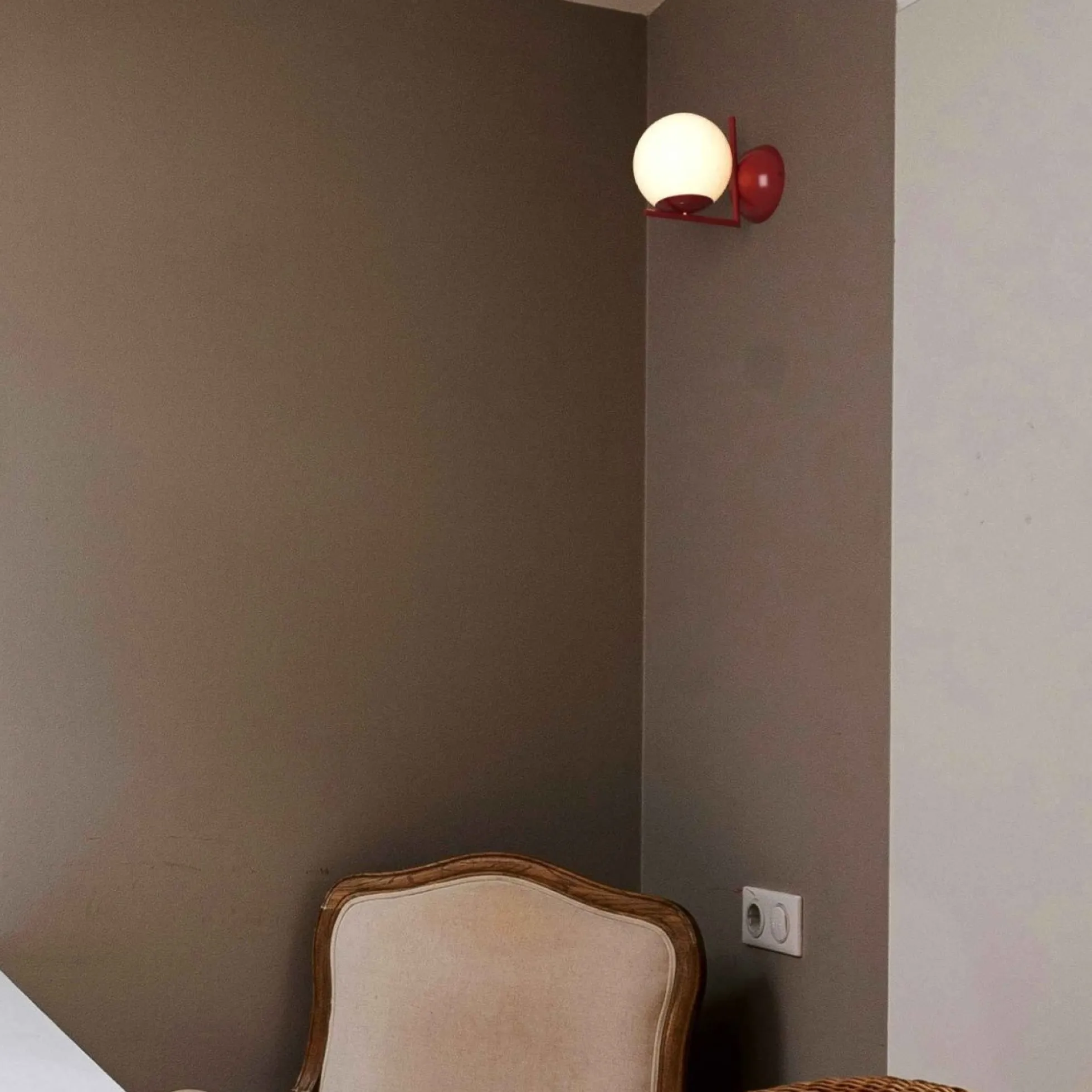 Aplique de pared bola cristal "ATOM" - E27 - Ø 15cm