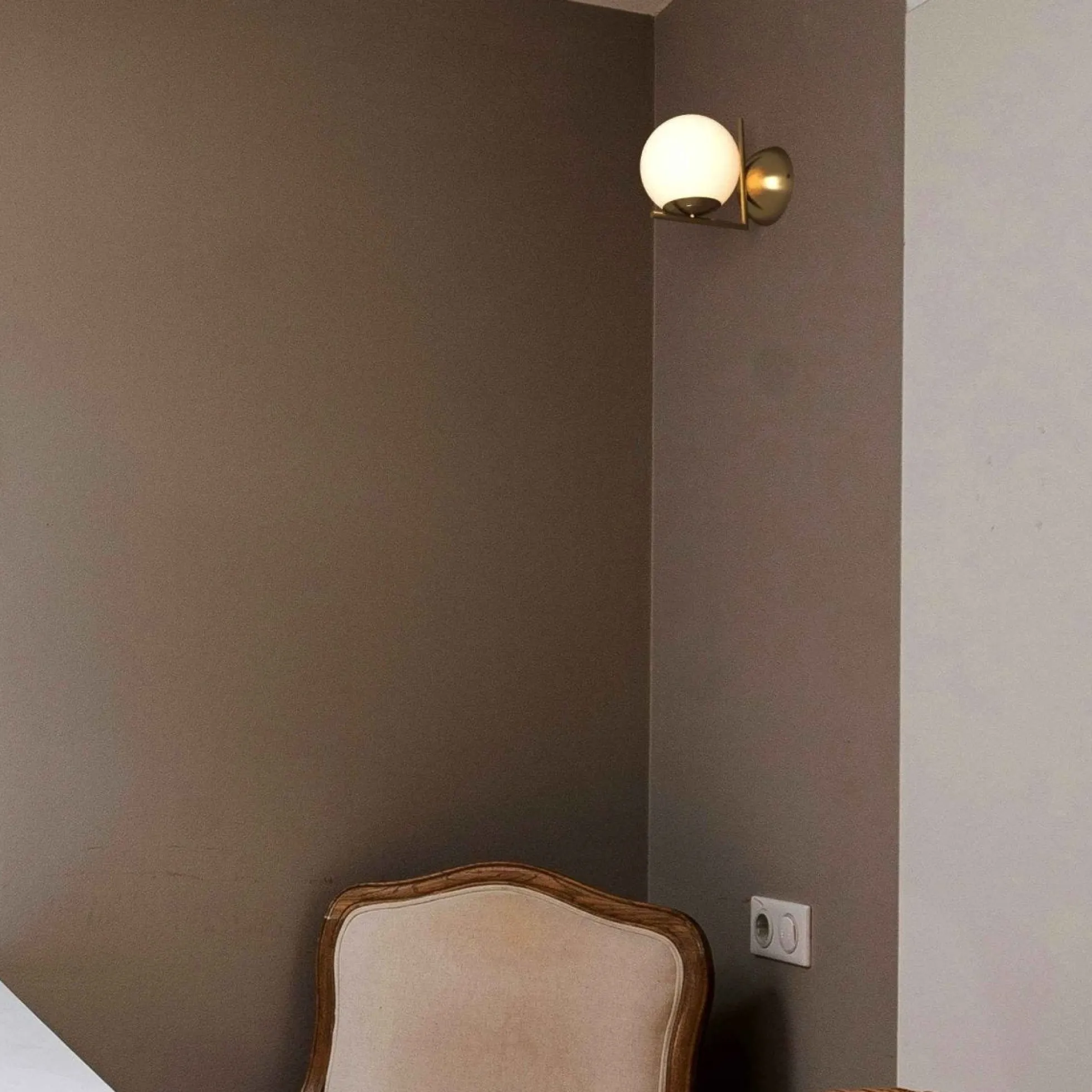 Aplique de pared bola cristal "ATOM" - E27 - Ø 15cm
