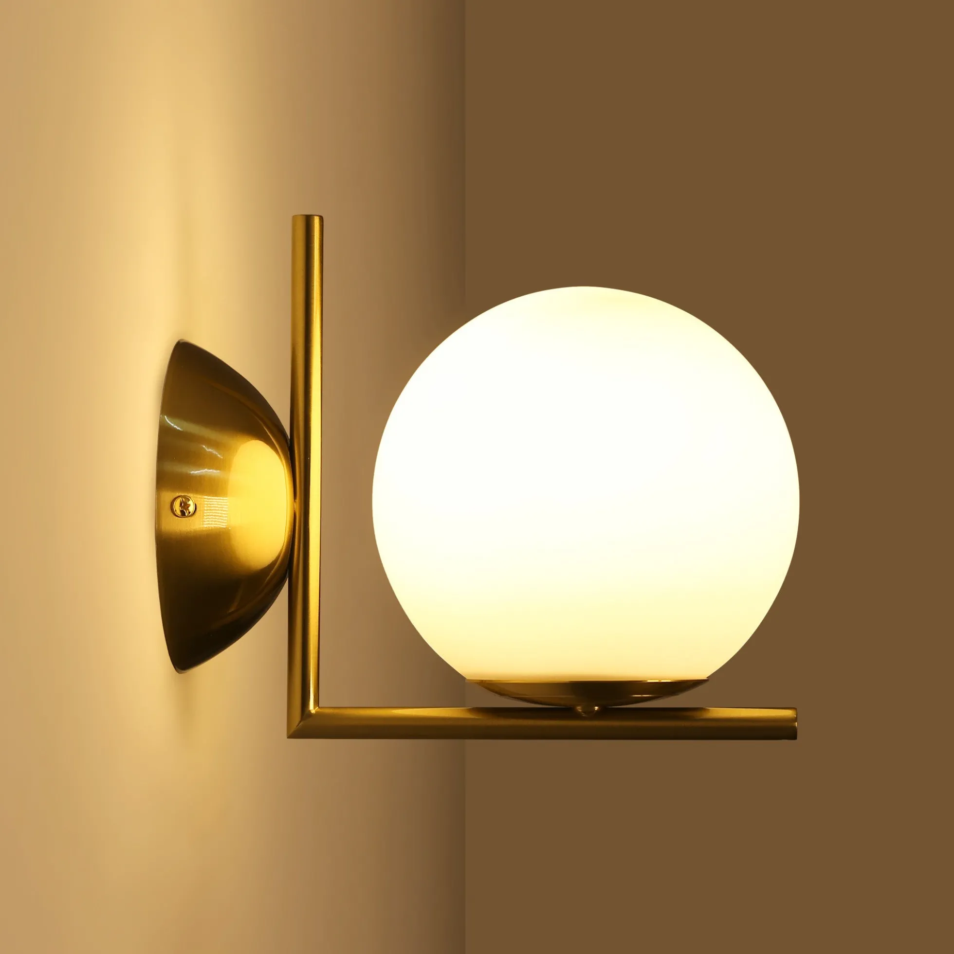 Aplique de pared bola cristal "ATOM" - E27 - Ø 15cm