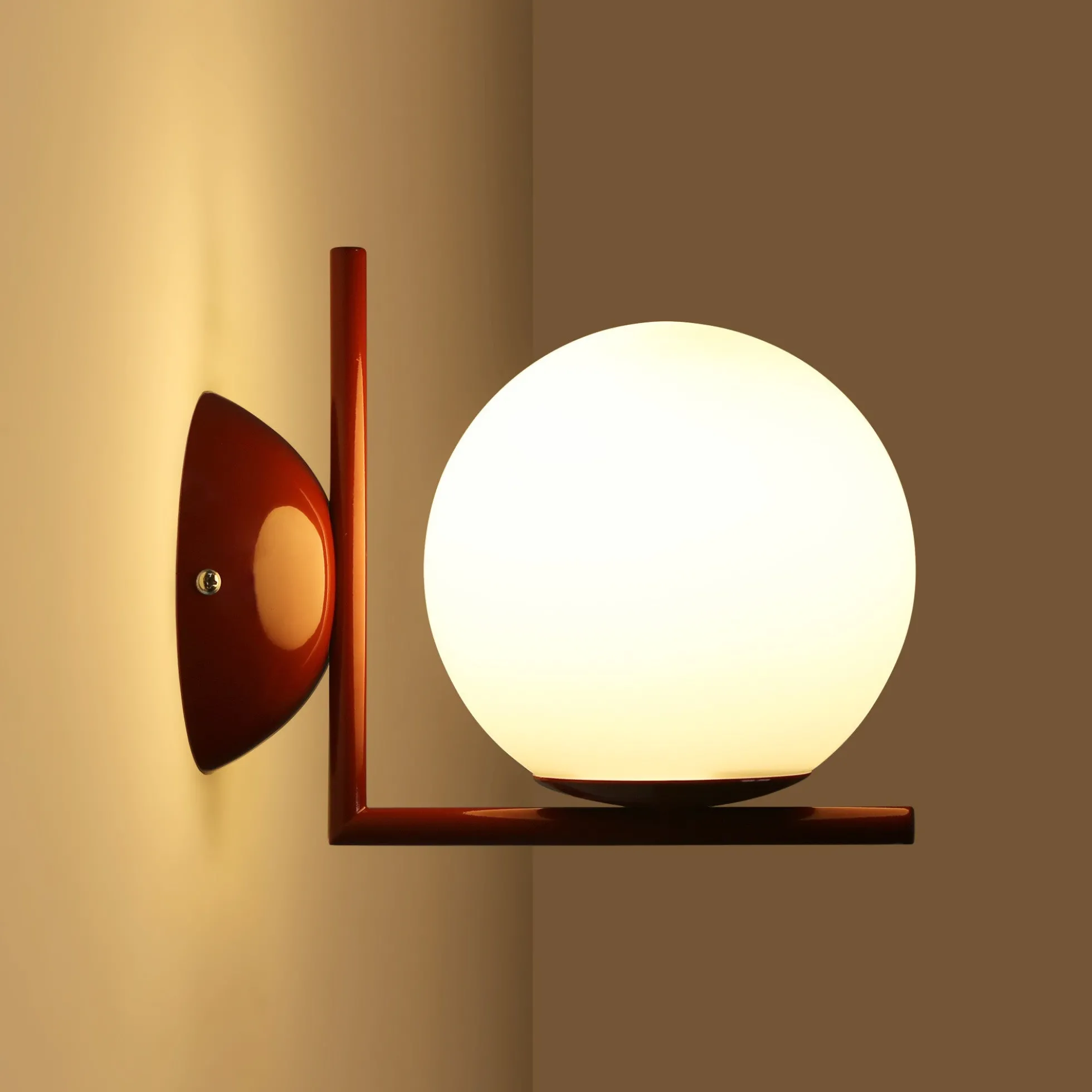 Aplique de pared bola cristal "ATOM" - E27 - Ø 15cm