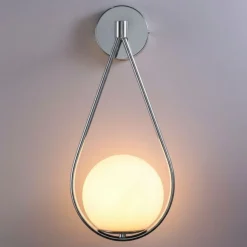 Aplique de pared bola cristal