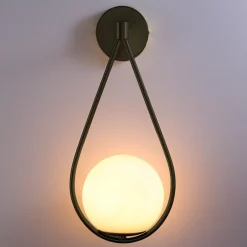 Aplique de pared bola cristal